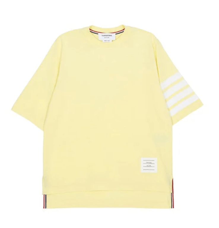 Thom Browne Jersey 4-Bar Short Sleeve T-Shirt Yellow