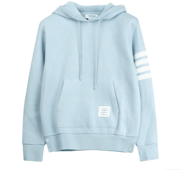 Thom Browne Cashmere 4-Bar Hoodie Light Blue