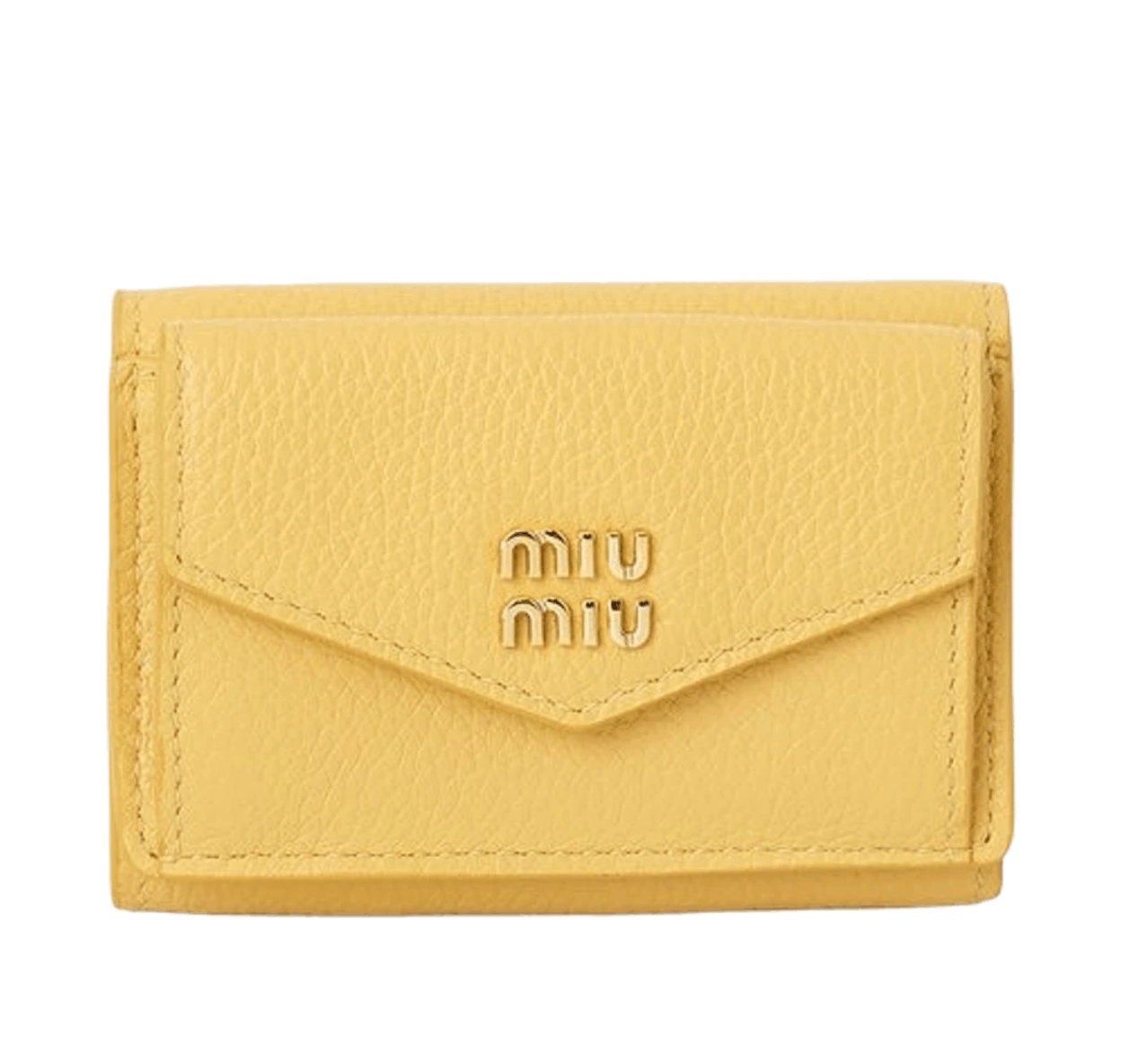 Miu Miu Small Leather Wallet Yellow