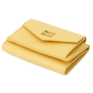 Miu Miu Small Leather Wallet Yellow