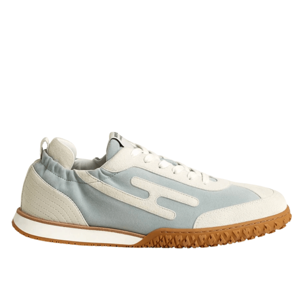 Hermes Jet Sneakers Suede Goatskin & Gris Nuage Blanc