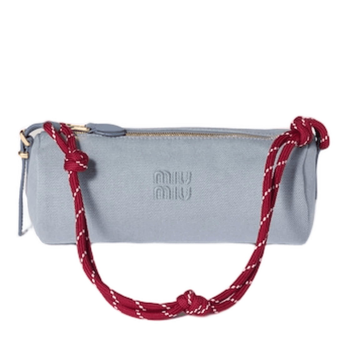 Miu Miu Gabardine  Pouch Astral Blue Amaranth.