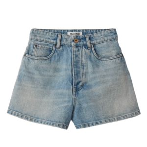 (W) Miu Miu Denim Shorts Light Blue