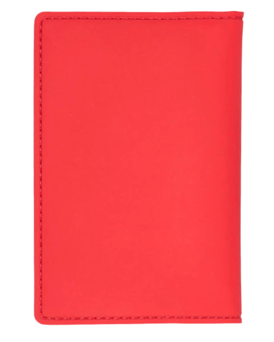 Maison Margiela Red Numbers Logo Bi-Fold Card Holder Red