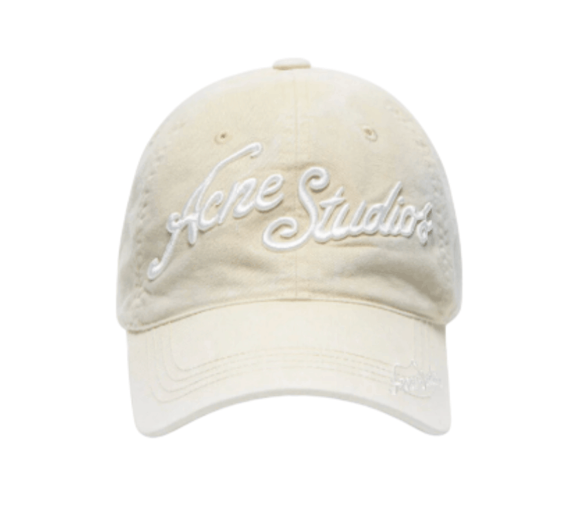 Embroidered logo cap - Oat beige