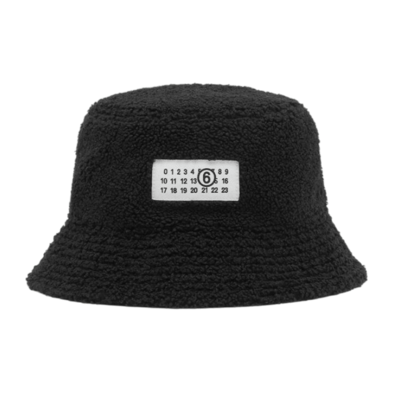 Reversible teddy nylon bucket hat