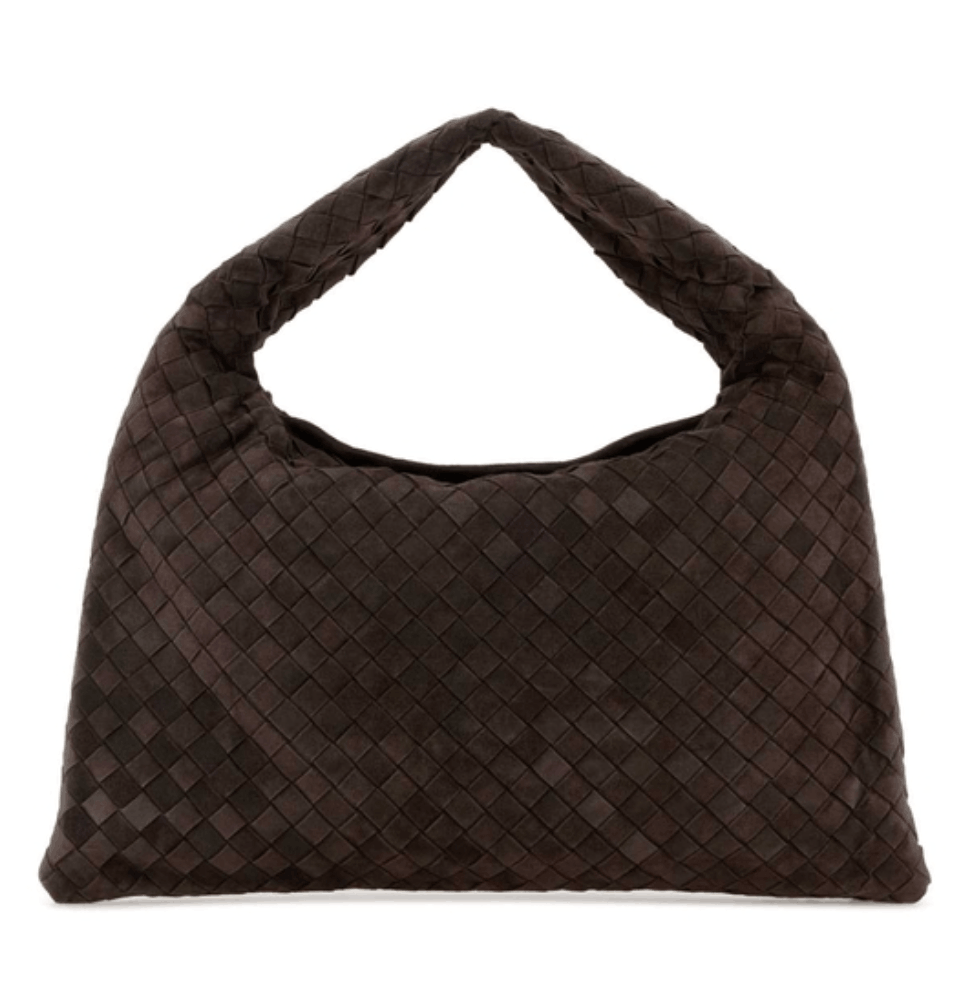 Bottega Veneta Bosa Hop Small Leather Bag in Brown