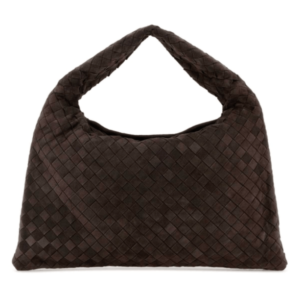 Bottega Veneta Bosa Hop Small Leather Bag in Brown