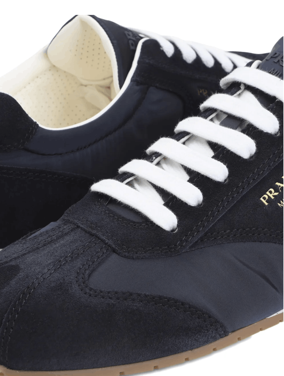 Prada Navy Low Top Sneakers