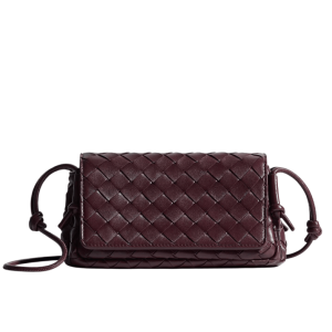 Deep mahogany Notturno crossbody bag