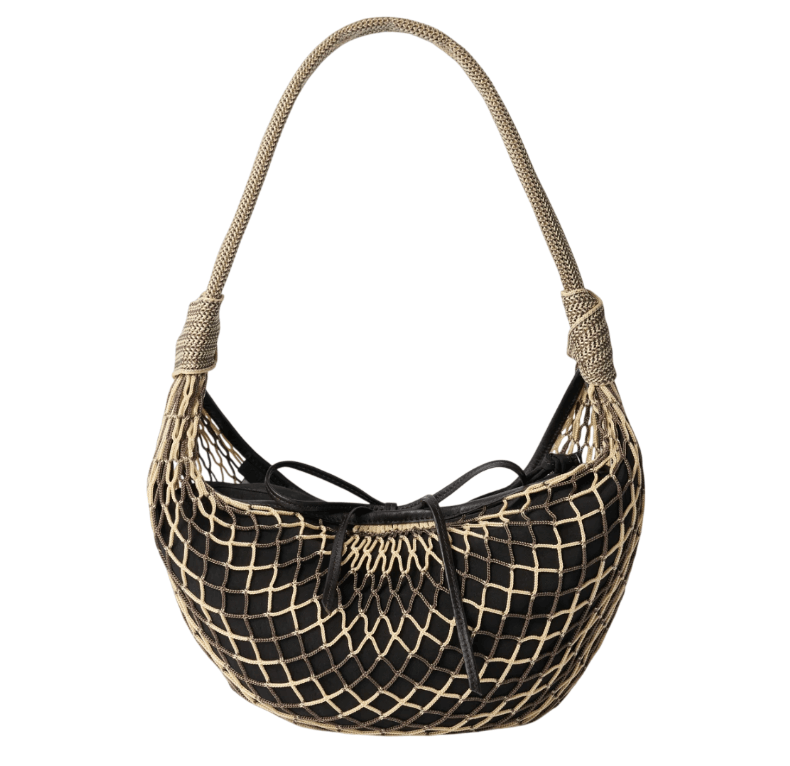 FORTUNE CROISSANT FILT BAG - Light Beige/Marron Glace
