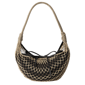 FORTUNE CROISSANT FILT BAG - Light Beige/Marron Glace