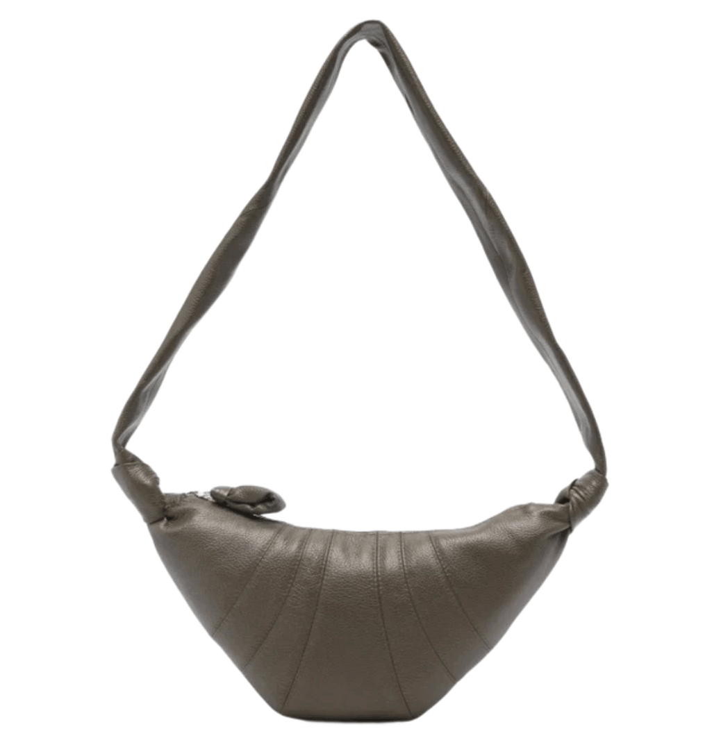 Lemaire Small Croissant Bag Soft Grained Leather Dark Olive