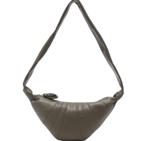Lemaire Small Croissant Bag Soft Grained Leather Dark Olive