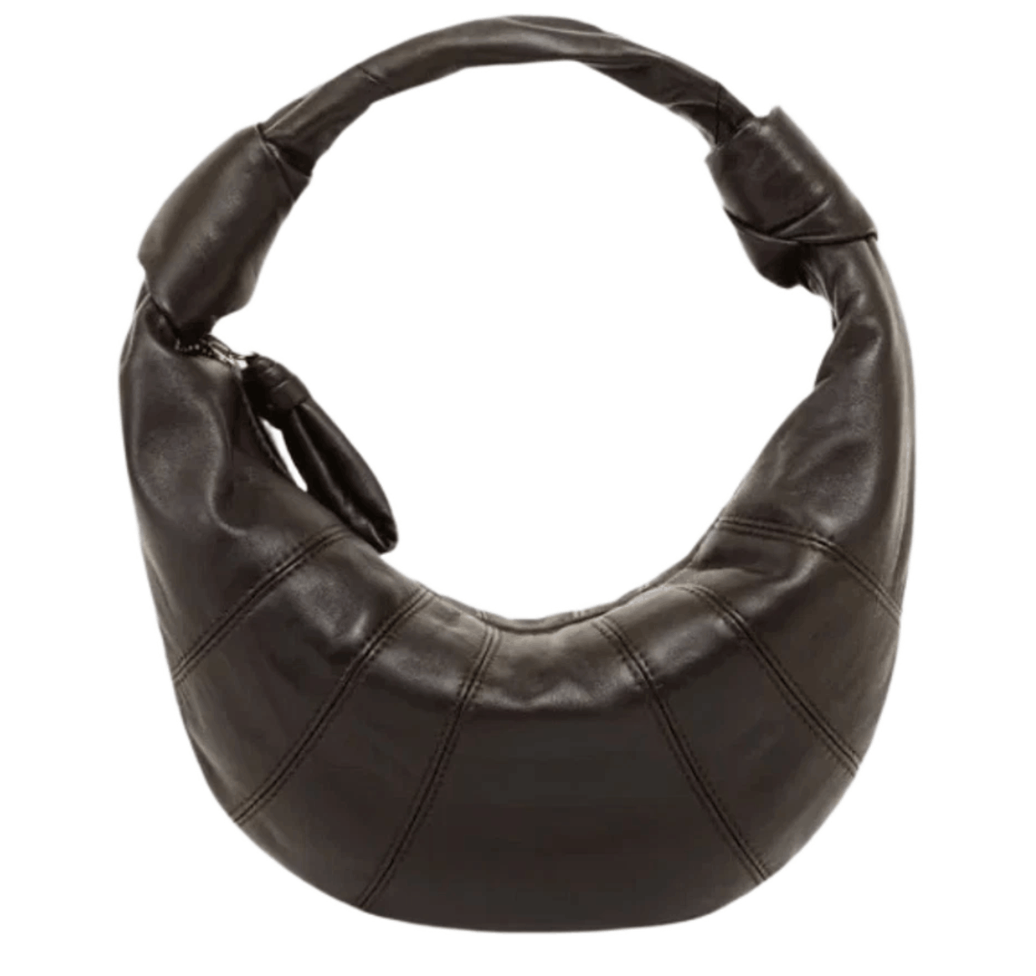 Lemaire Mini Fortune Croissant Bag Soft Nappa Leather Dark Chocolate