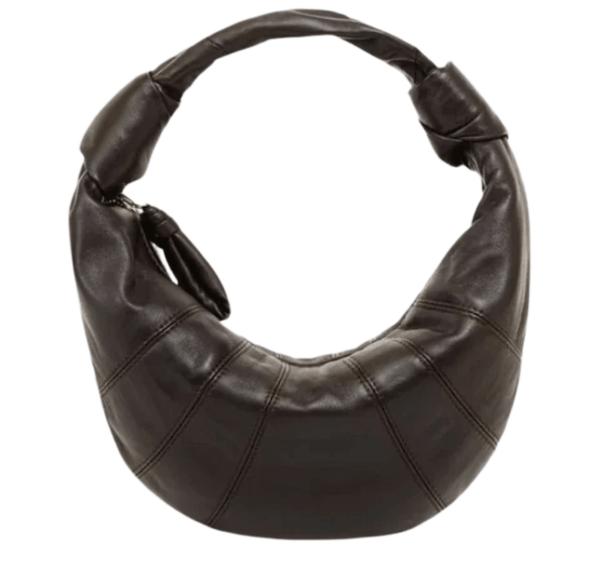 Lemaire Mini Fortune Croissant Bag Soft Nappa Leather Dark Chocolate