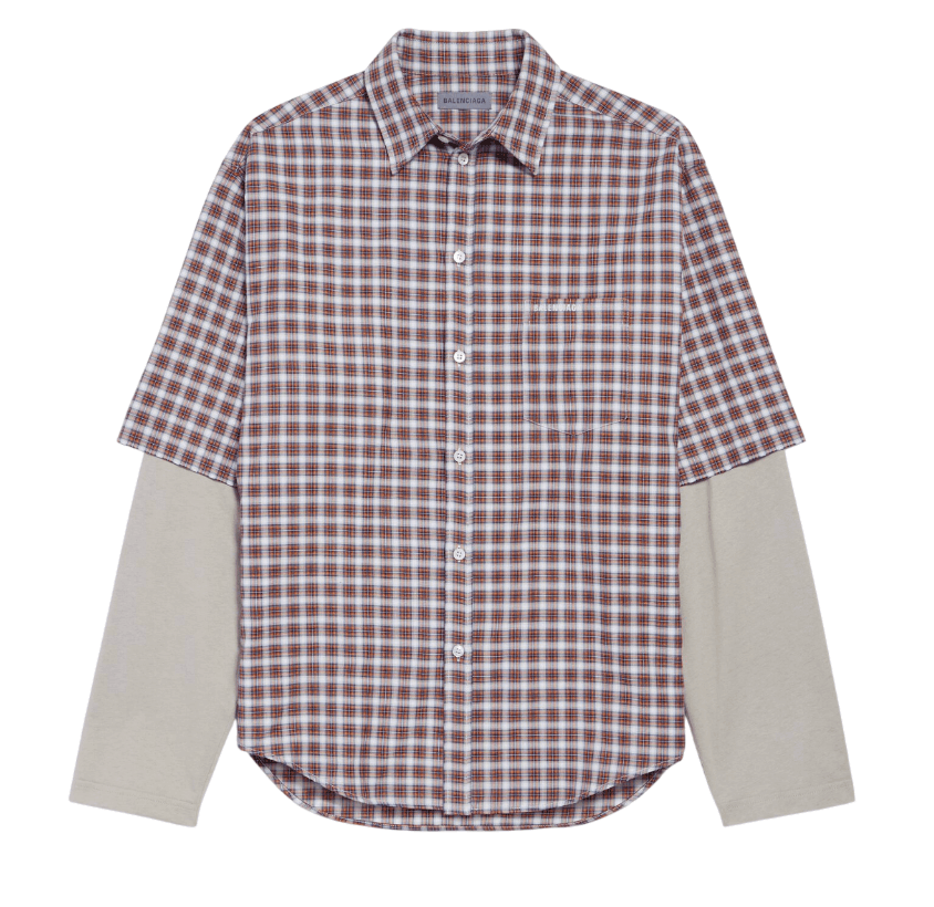 Men's Wrong Sleeve Shirt in Red/navy