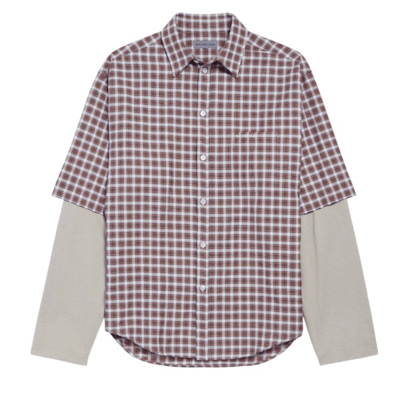 Men's Wrong Sleeve Shirt in Red/navy