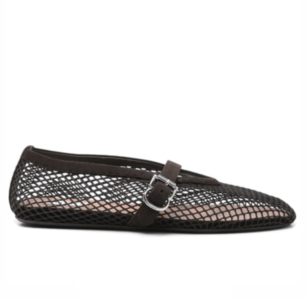 Alaïa BALLET FLATS IN FISHNET - AA3A029TK061-733 