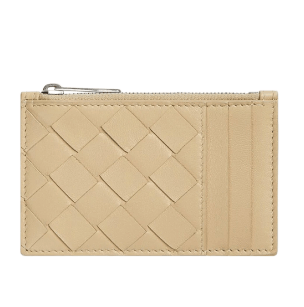 Bottega Veneta Zipped Card Case Porridge
