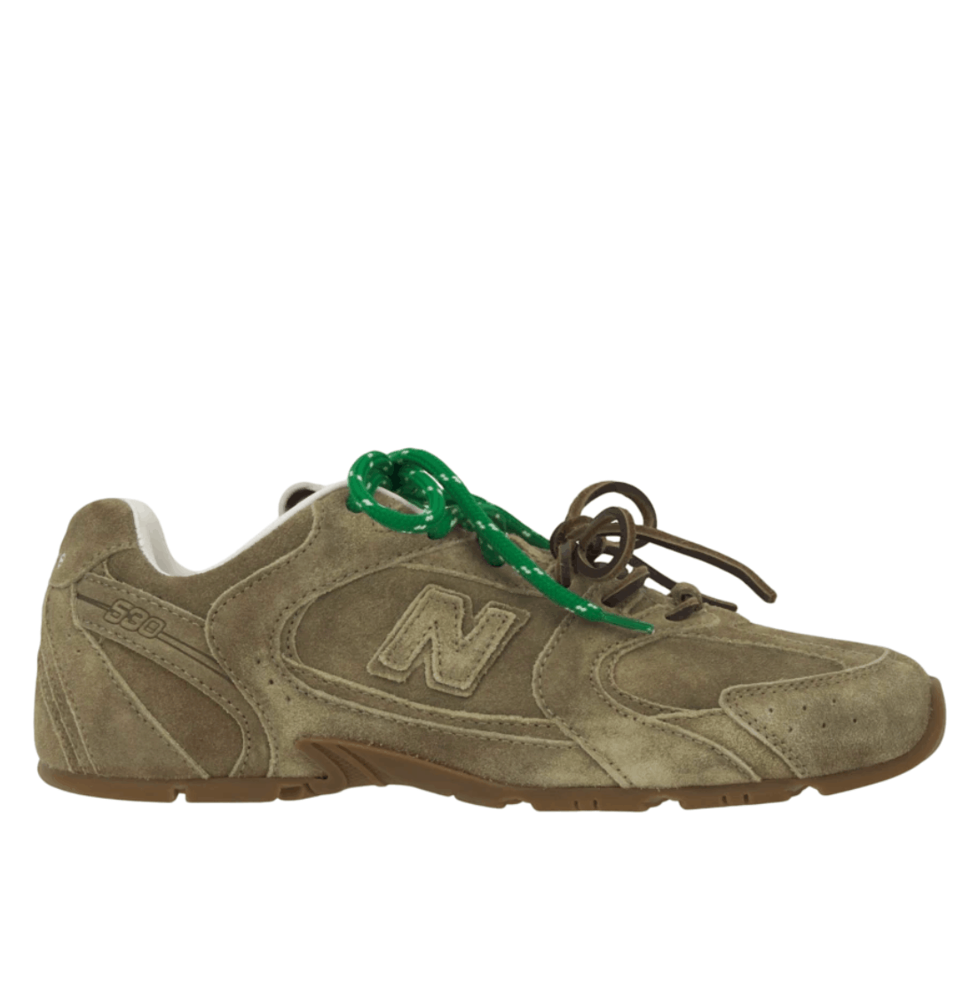 New Balance x Miu Miu 530 Suede Mesh Sneakers Ecru