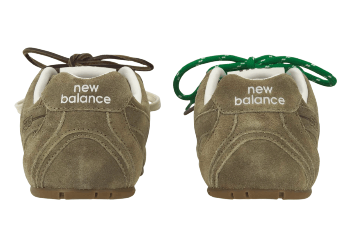 New Balance x Miu Miu 530 Suede Mesh Sneakers Ecru