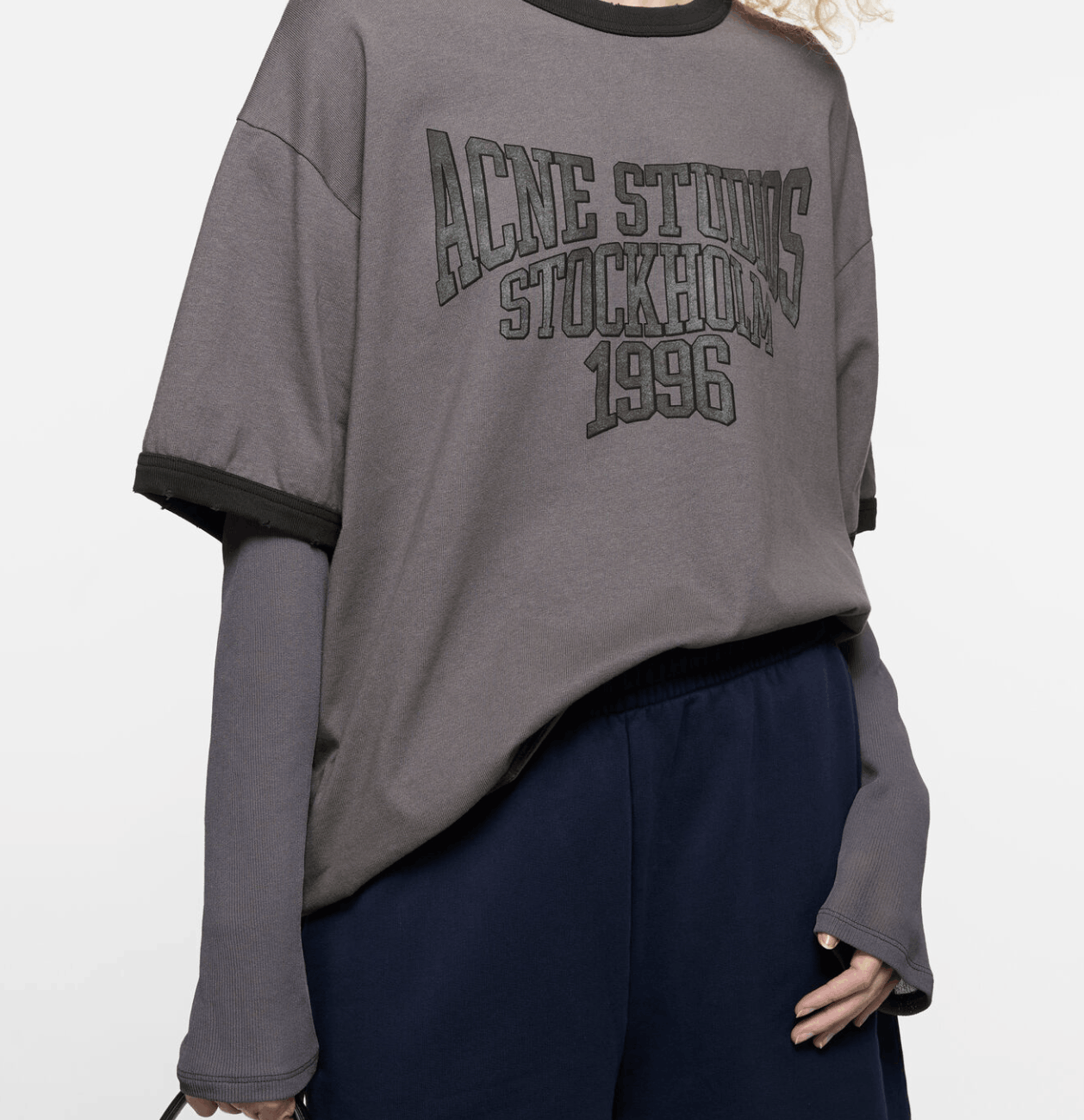 Layered graphic t-shirt - Dark purple/black