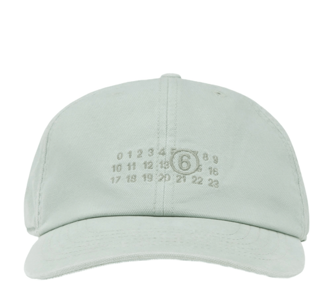 MM6 Maison Margiela Cotton Canvas Cap Aqua