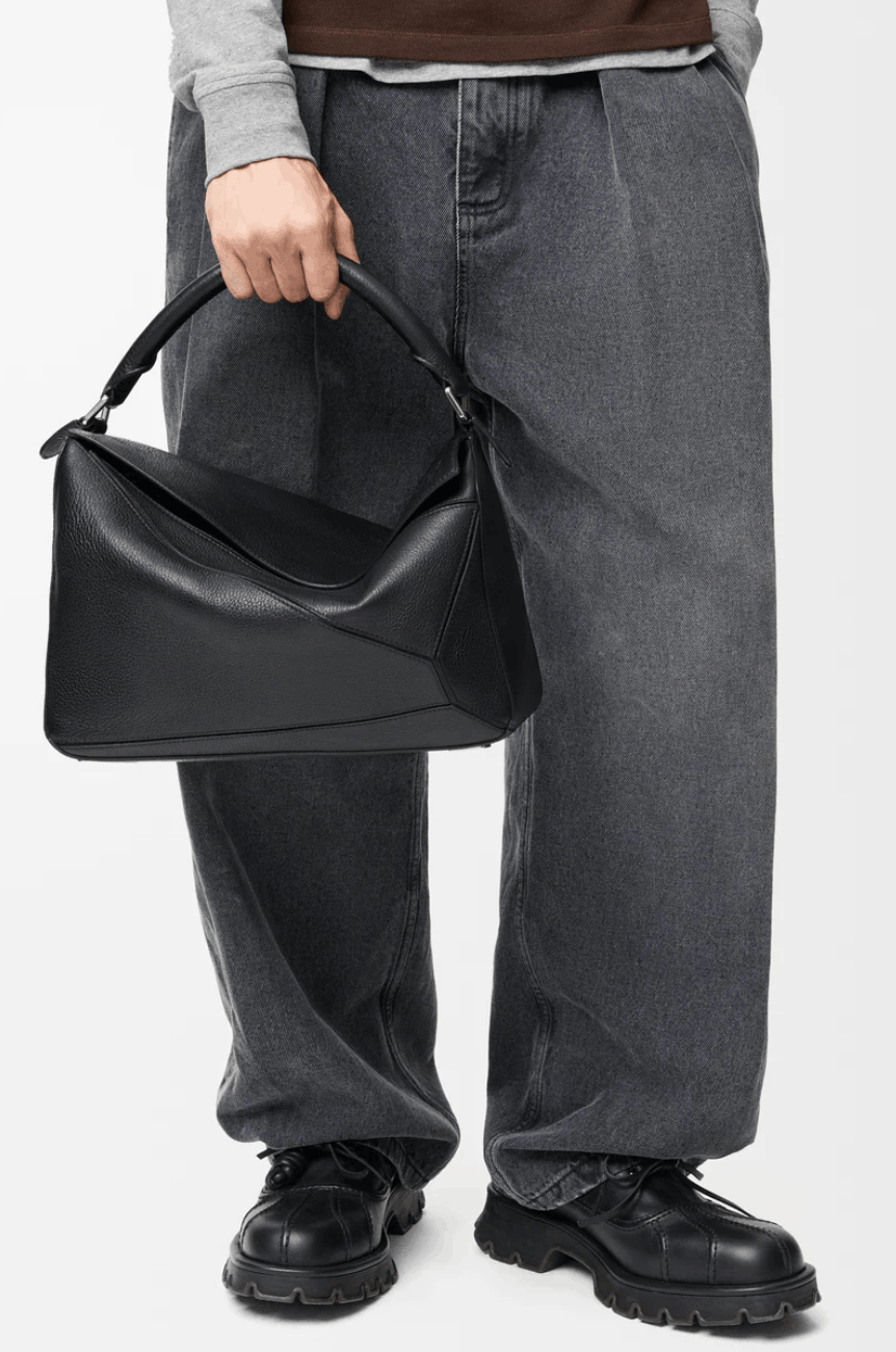 LARGE PUZZLE BAG - FLEXIBLE GRAIN CALFSKIN