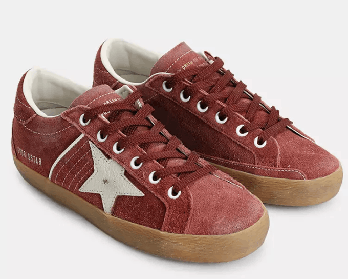 Golden Goose Damen Sneaker Super Star Red Rust/White