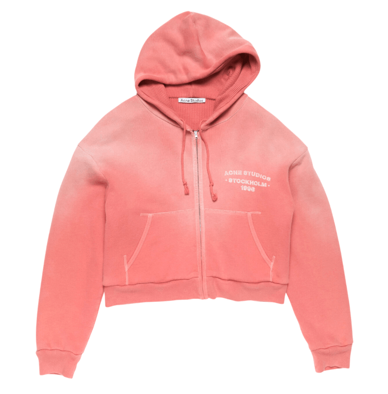 Acne Sprayed Zip Hoodie 'Red' 