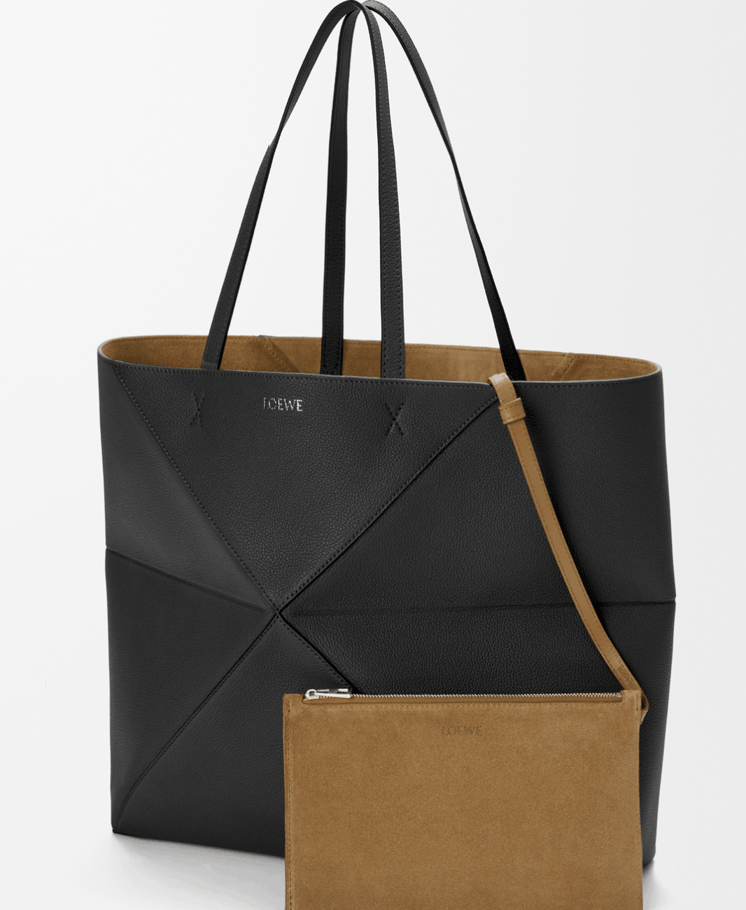 Loewe Puzzle Fold Tote Horizontal 'Black'