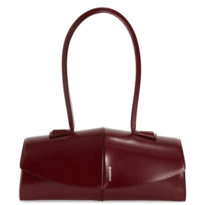Burgundy calfskin LINEA tote bag 