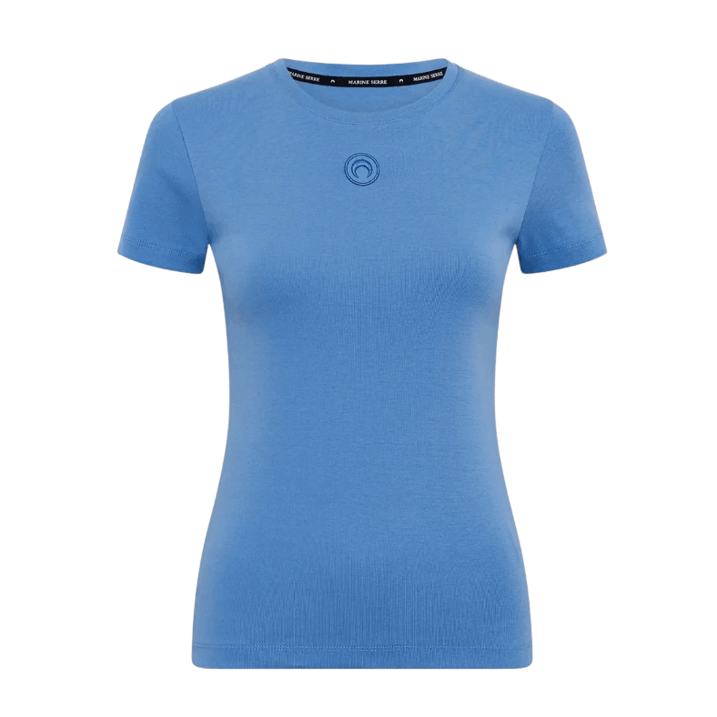 MOON LOGO RIBBED JERSEY BABY FIT T-SHIRT BB01 BLUE BONNET