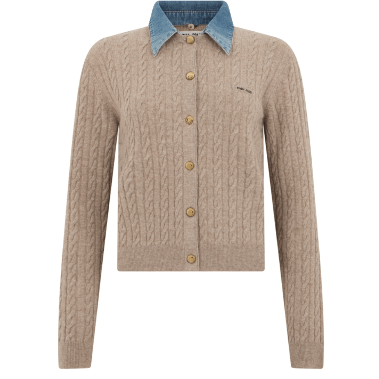 SAND SILK AND CASHMERE BLEND CARDIGAN