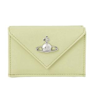 Vivienne Westwood Envelope Smooth Leather Wallet Pastel Green