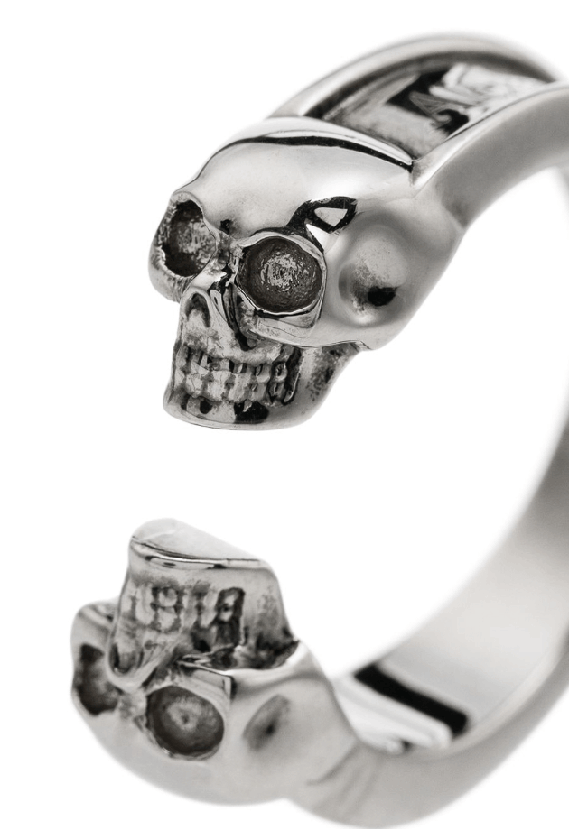 Alexander Mcqueen Twin skull ring - Silver