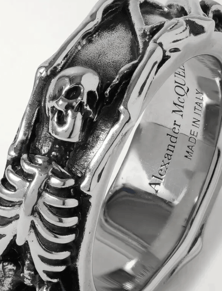Alexander Mcqueen Skeleton Ring - Silver 