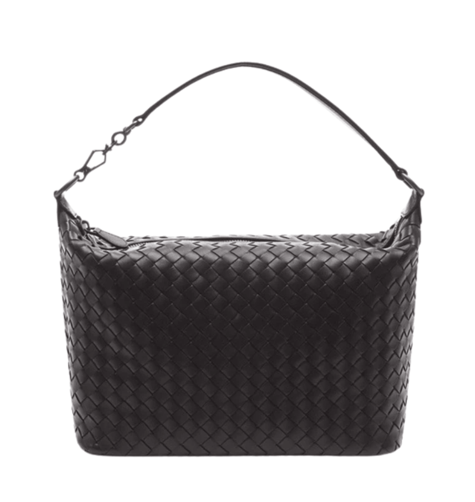 Bottega Veneta Intrecciato Shoulder Bag Dark Brown