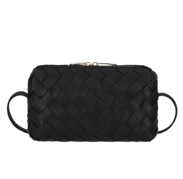 Bottega Veneta Intrecciato Crossbody Bag Black