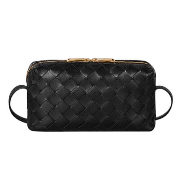 Bottega Veneta Mini Leather Crossbody Bag Black
