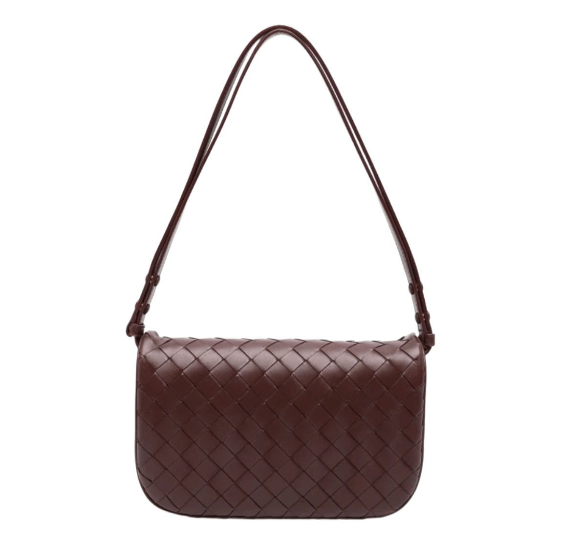 Bottega Veneta Intrecciato Leather Shoulder Bag Madder Brown