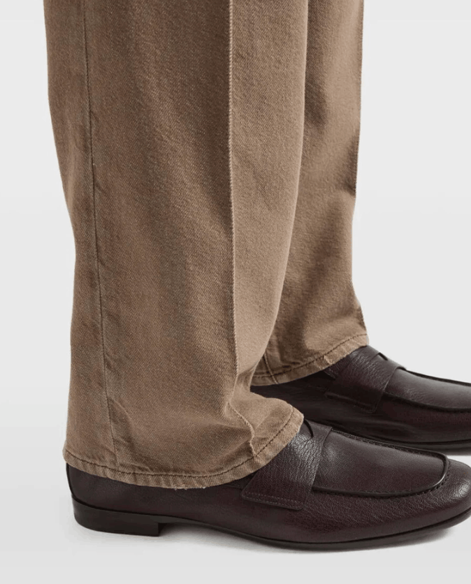 Dark brown leather loafers 