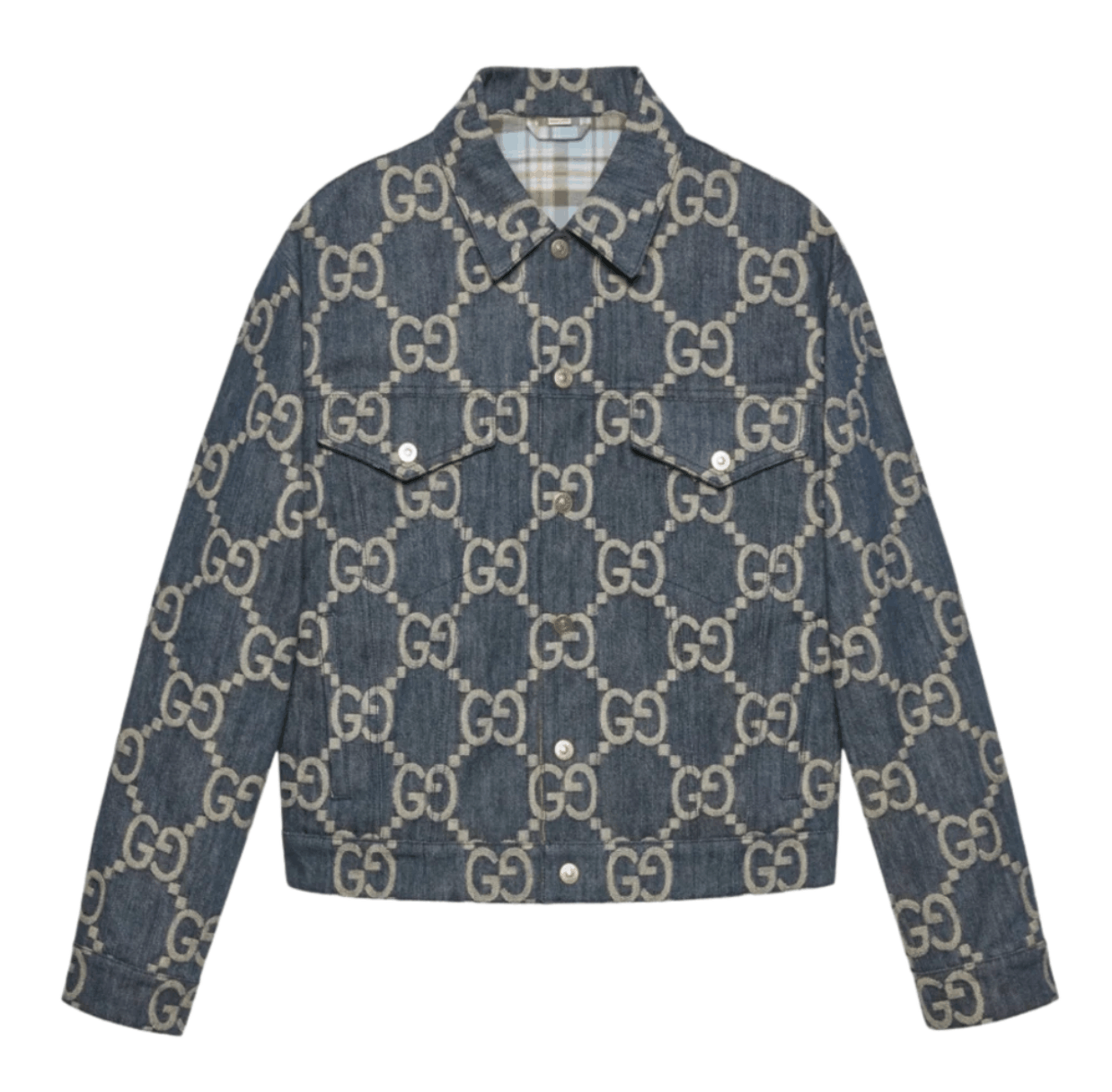 Gucci Jumbo GG Denim Jacket Blue