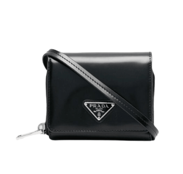 Prada Spazzolato Shoulder Bag Black