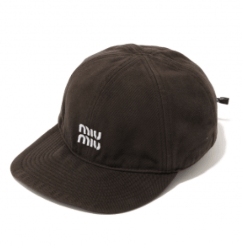 Miu Miu Denim Baseball Cap Baltic Blue Dark Brown