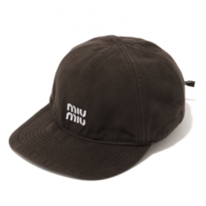Miu Miu Denim Baseball Cap Baltic Blue Dark Brown