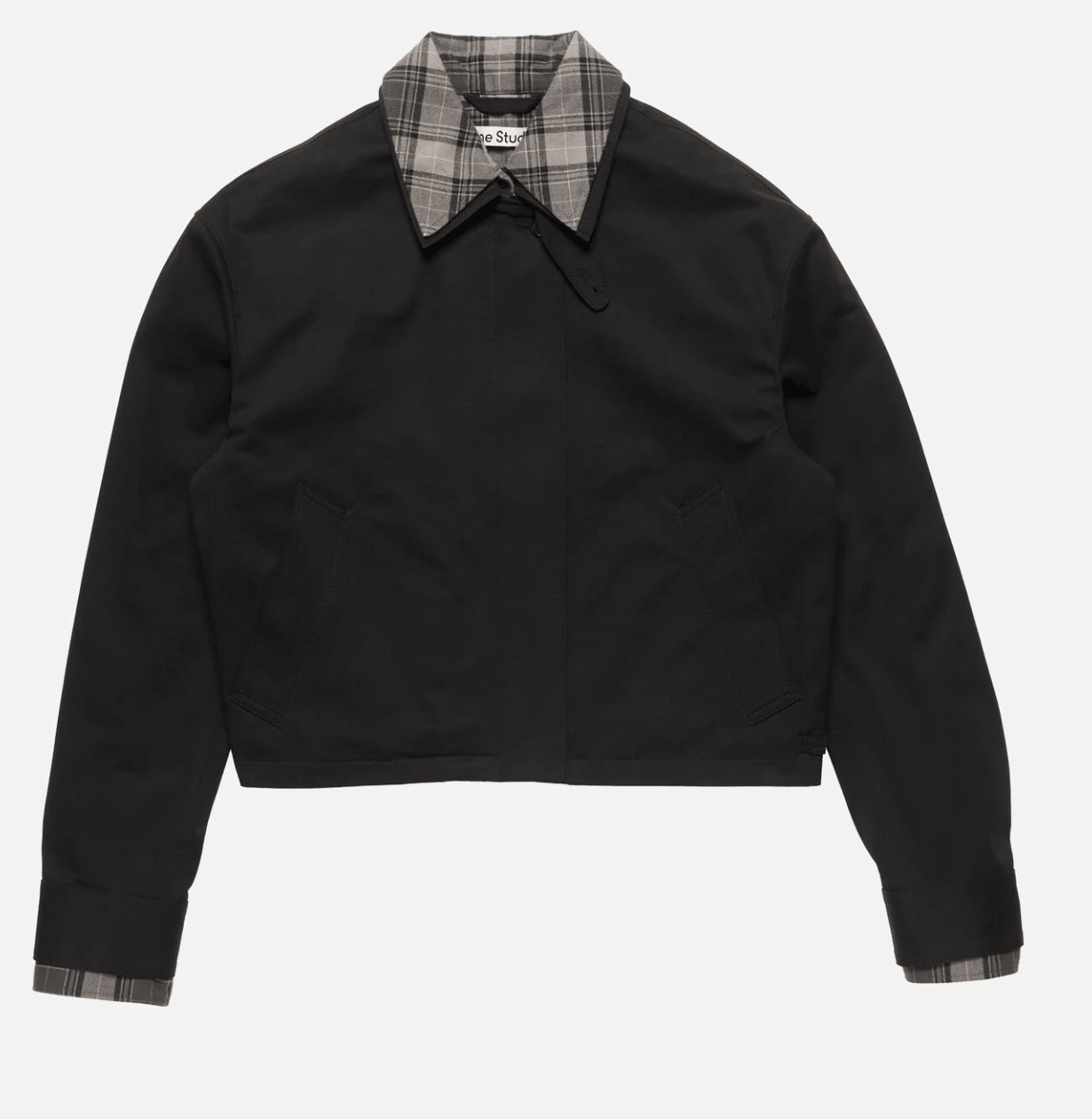 Layered twill jacket - Black