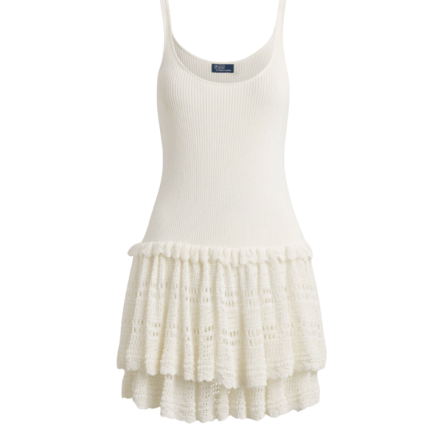 Tiered Pointelle Tank Dress