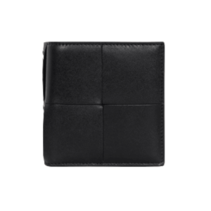 Bottega Veneta Intrecciato Cassette Slim Bi-Fold Wallet Black